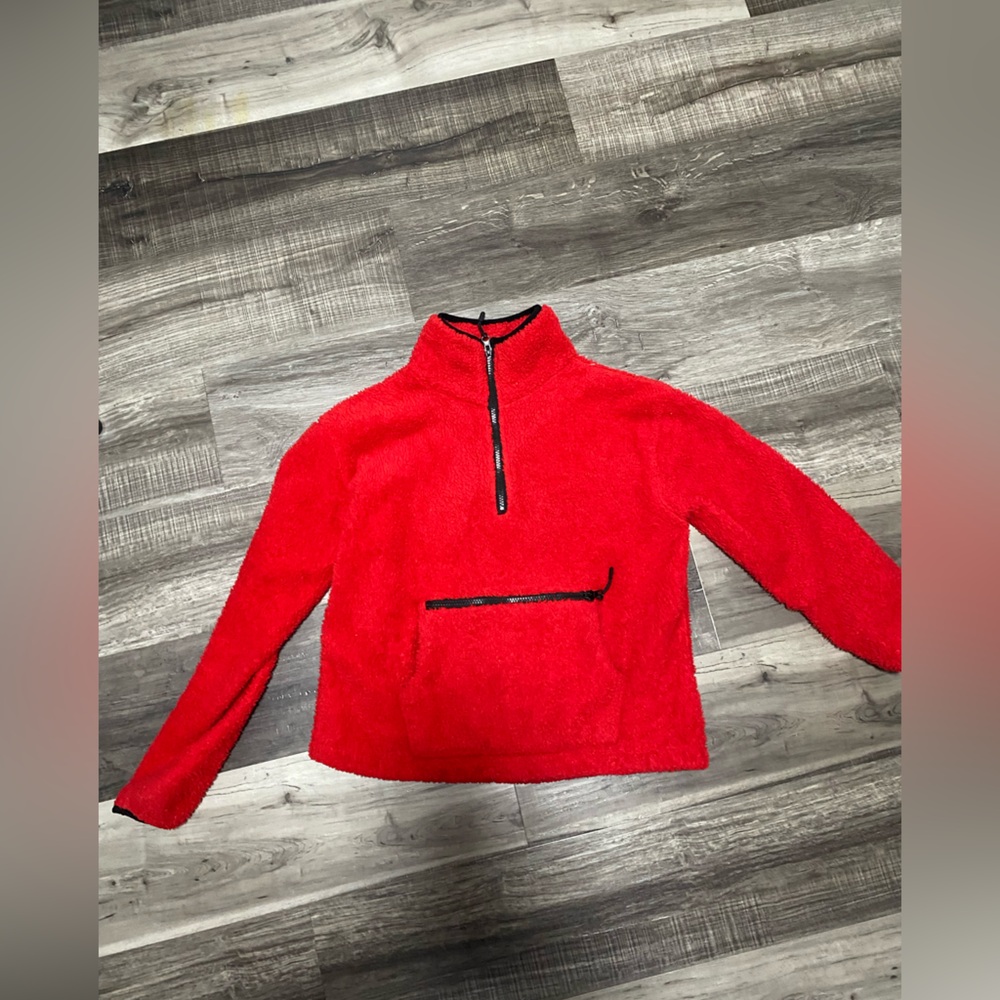 Red Kids half zipper sweater size Medium